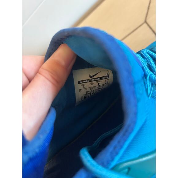 Nike Mens Air Hurarache Run Ultra Sneakers Size 8 Blue Athletic Running Shoes - Picture 7 of 8